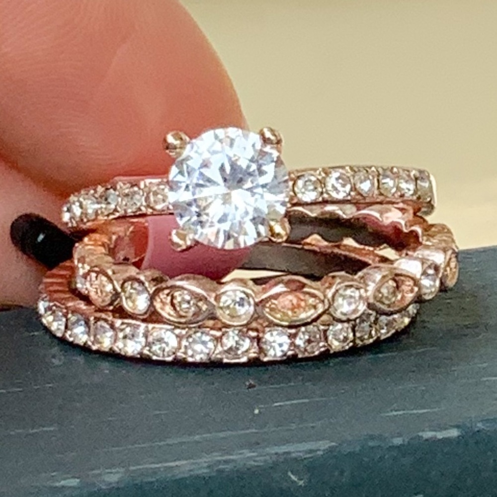 Rose Gold Stacker Rings - Picture 3 of 4